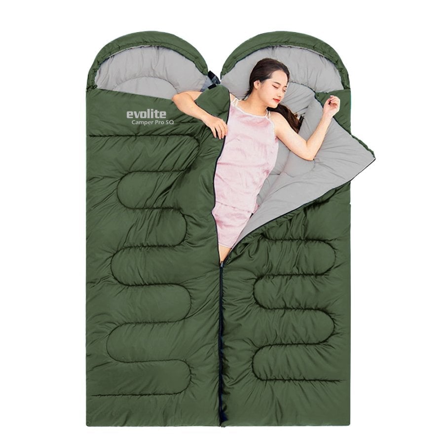 Evolite Camper Pro SQ 2 Kişilik Uyku Tulumu - Haki