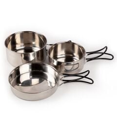 Evolite Evercamp 2-3 Kişilik Çelik Kamp Tencere Seti