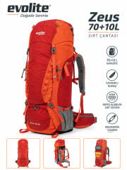 Evolite Zeus 70+10L Sırt Çantası - Turuncu
