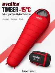 Evolite Timber -15°C Uyku Tulumu - Kırmızı