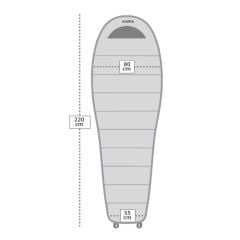 Evolite Dreamer Ultralight -32°C Uyku Tulumu - Kırmızı Sarı
