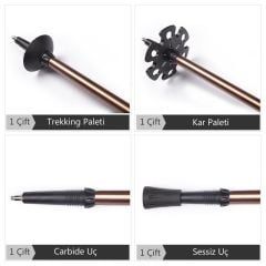 Evolite Golden Quick-Lock Dıştan Kilitli Trekking Batonu